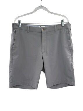 Peter Millar Salem Performance Shorts 33 Gale Gray Crown Sport Golf Stretch Flat